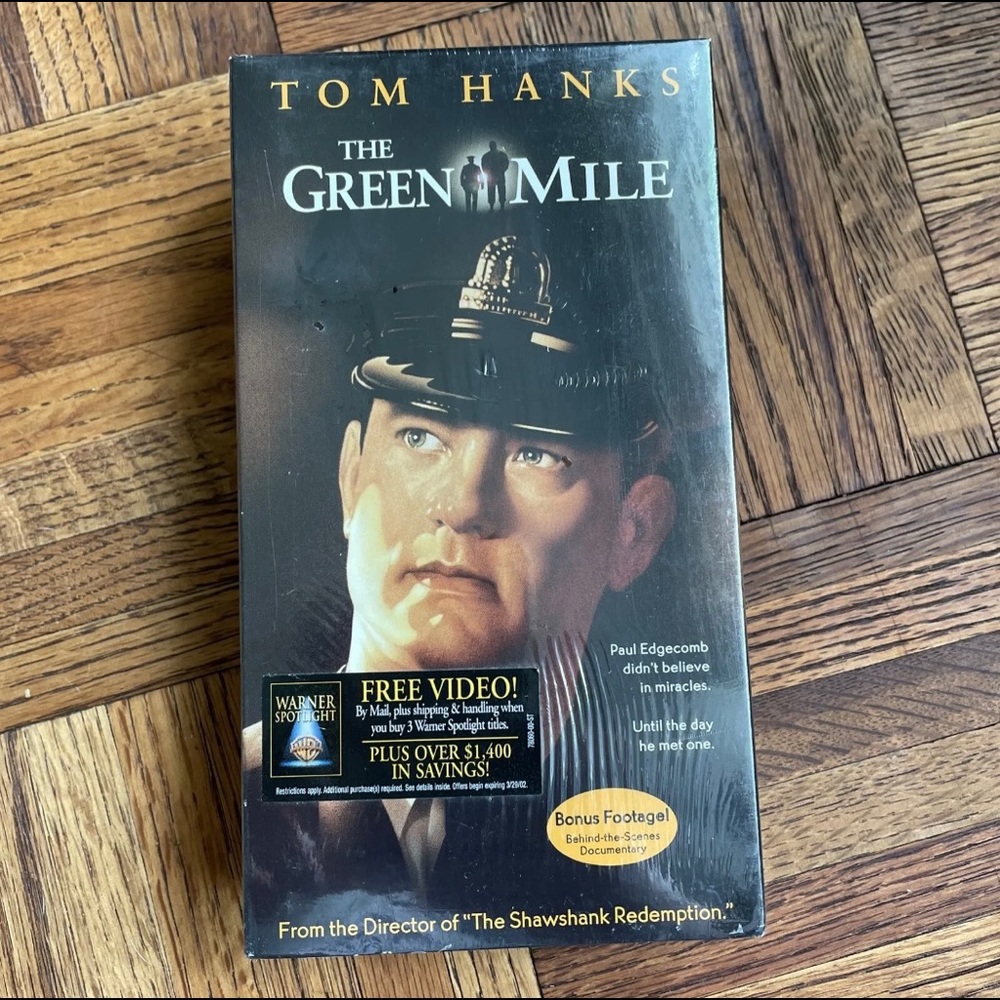 The Green Mile VHS New Sealed 2 Tape Set + Bonus Footage R Tom Hanks